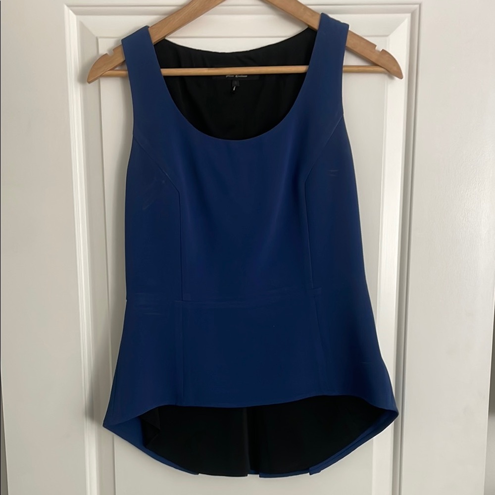 Rag & Bone Chic Royal Blue Sleeveless Lined Hi-Lo Tank Top